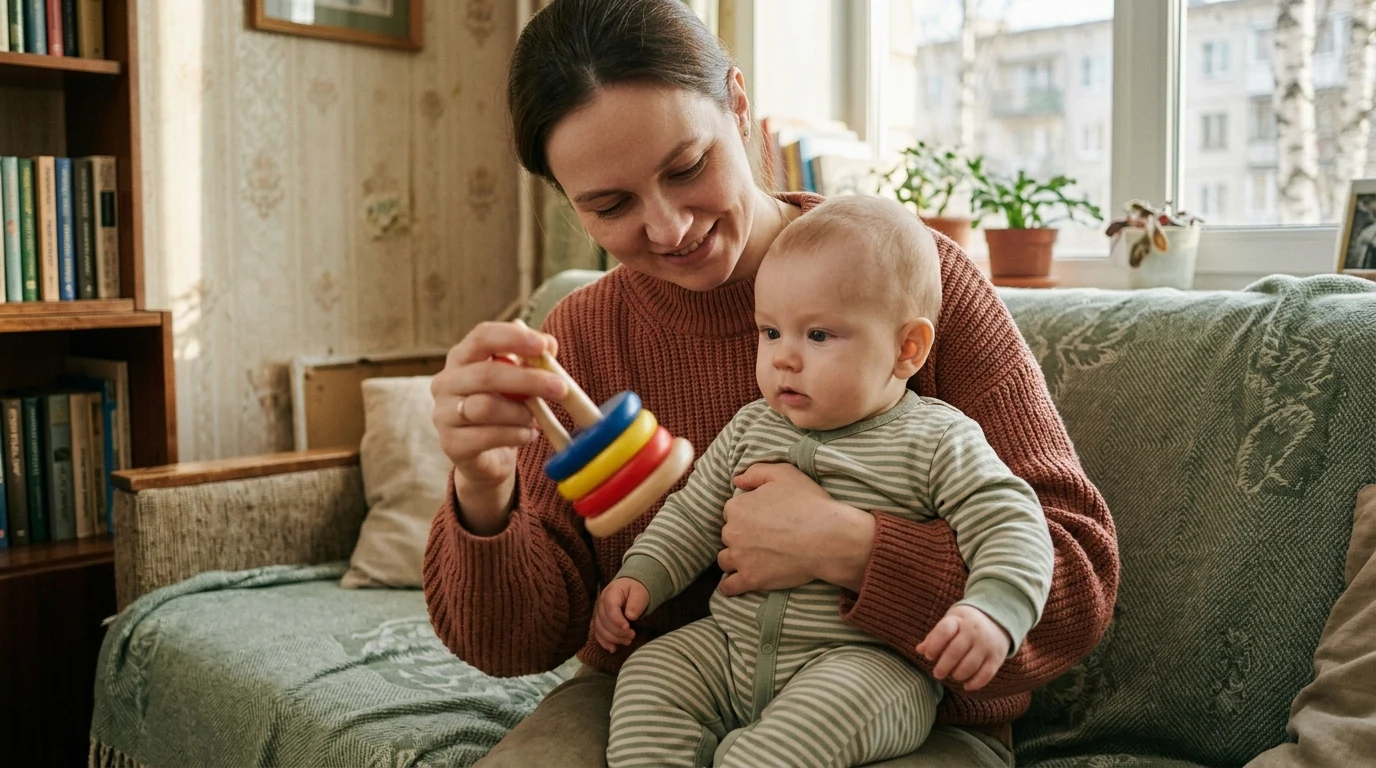 Как развивается зрение у малыша до года: что видит ребёнок — иллюстрация