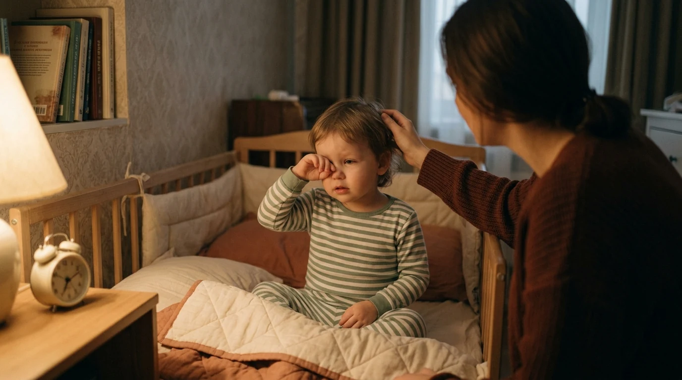 Ребёнок 2 года просыпается ночью: что делать родителям — иллюстрация