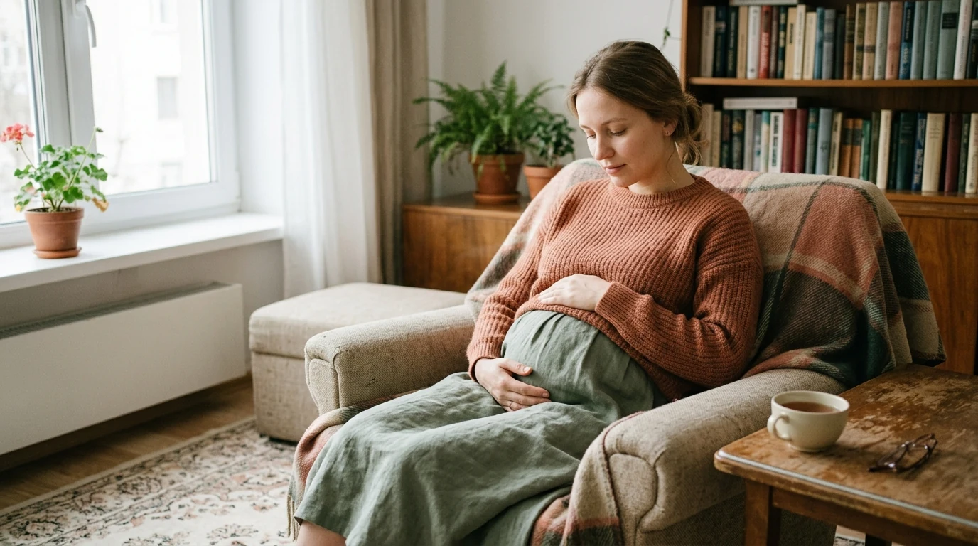 Как принять своё тело во время беременности — иллюстрация